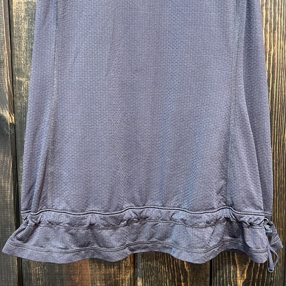 Lululemon Tank Top 4 Grey Racerback Drawstring Side Pocket Ruffled Scoop Active - Picture 5 of 10